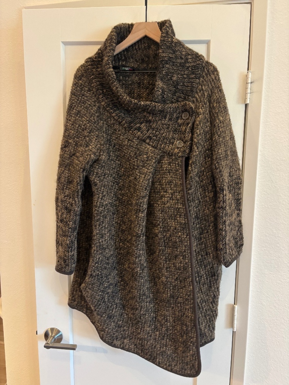 Made in Italy Wool Cardigan chunky knit oversized